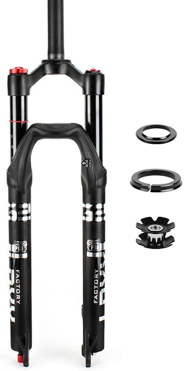 26/27.5/29インチ MTB フロントフォーク エアダンピング マウンテンバイク サスペンションフォーク ストレートチューブ