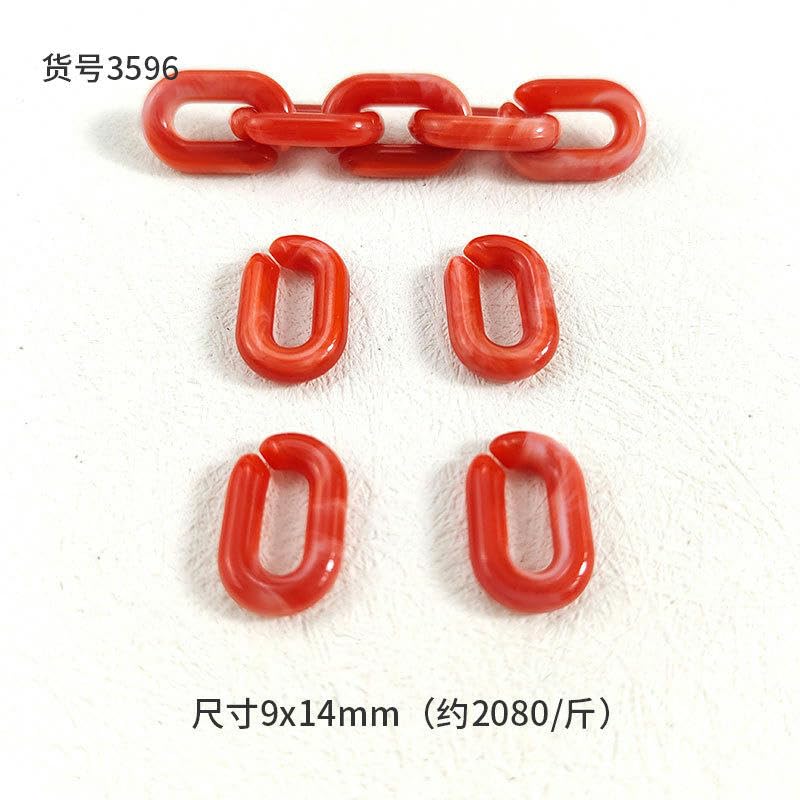 9 x 14 mm 1000/2000 sztuk akrylowe pierścienie łączące białe czarne akrylowe złącza łączące plastikowe ogniwa łańcucha do tworzenia biżuterii łańcuszek do telefonu