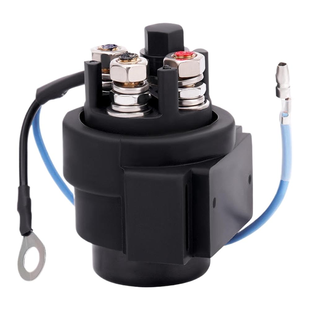 Interruptor de relé solenoide de arranque de cabrestante de 12 V compatible con motores de inclinación, incluidos los modelos 570188, F75TLR, F80TJR, F80TLR, F80TXR, F100TXR, F100TLR