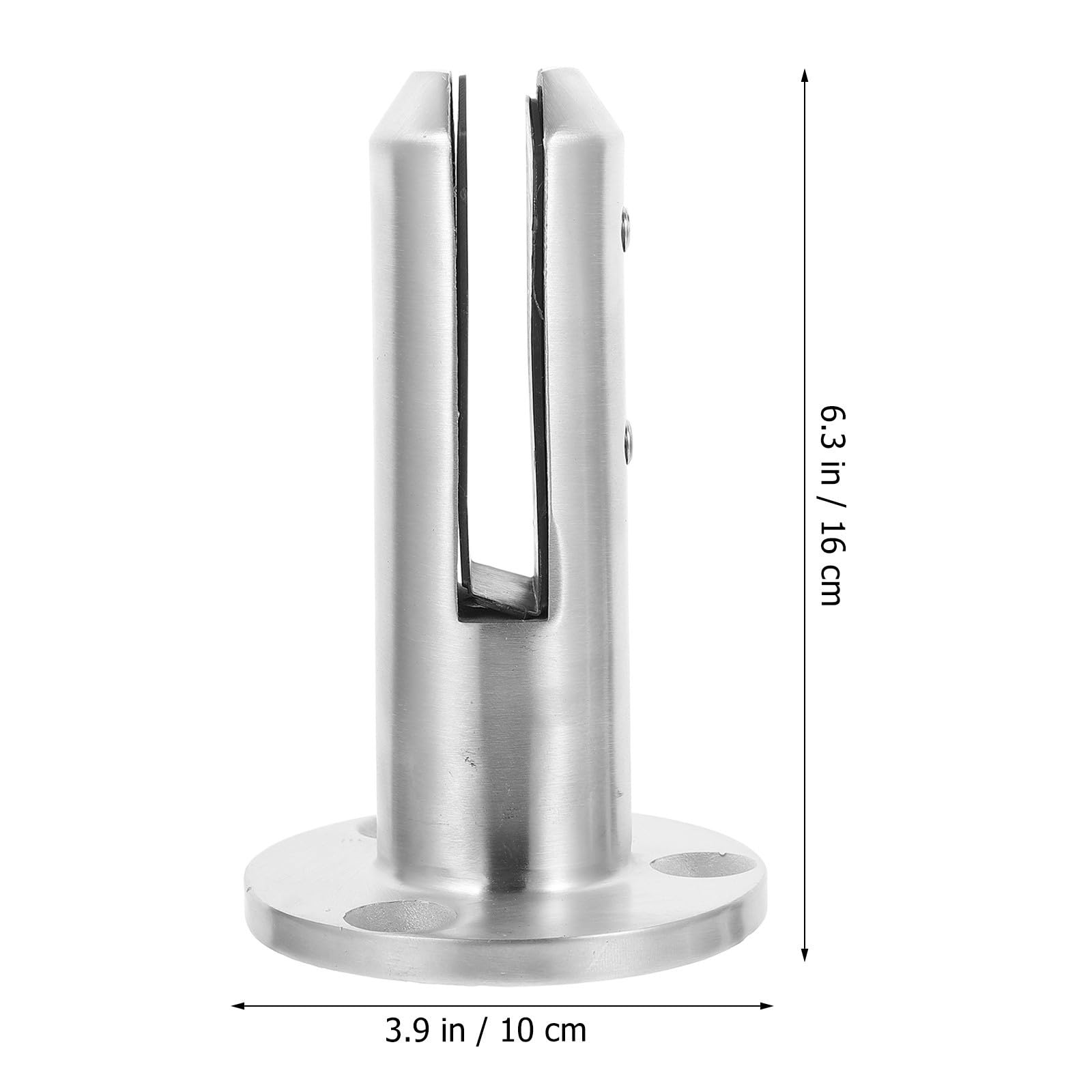 Edelstahl Boden Glasklemmen für Glaspaneel, Silber, Stabil