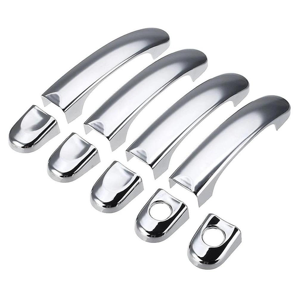 SXQPOCAR 9Pcs Set ABS Chrome Door Handle Covers Trim for Transporter T5 for T6 for Caddy Van 2003-2015 Replacement Parts