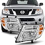 ACANII - For 2008-2012 Nissan Pathfinder Factory Style Chrome Headlights Headlamps Assembly Driver + Passenger Side