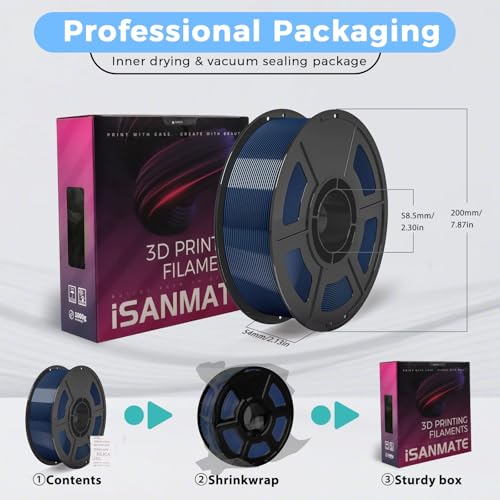 Image of iSANMATE HF PETG Filament Bundle 4KG Black Rapid 50-400MM /S for Bambu