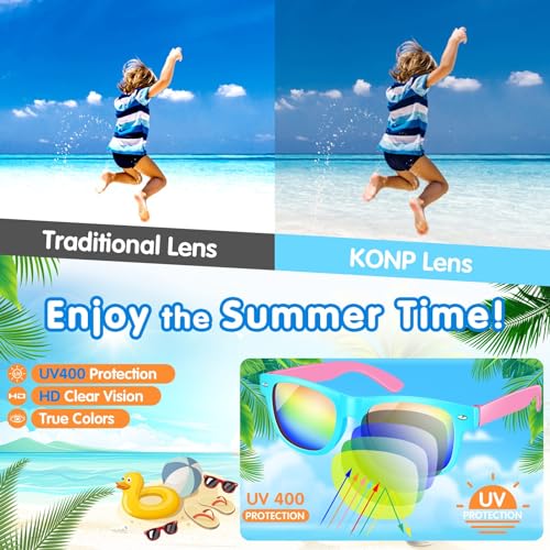 Kids Sunglasses Bulk - 32 Pack Neon Sunglasses with UV400 Protection for Boys and Girls, Party Favors for Kids 3-84
