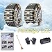 Snow Chains for Car SUV Pickup Trucks, Adjustable Portable Universal Emergency Anti Skid Snow Car Tire Chains for Tire Width 165-215mm, 6 Pack