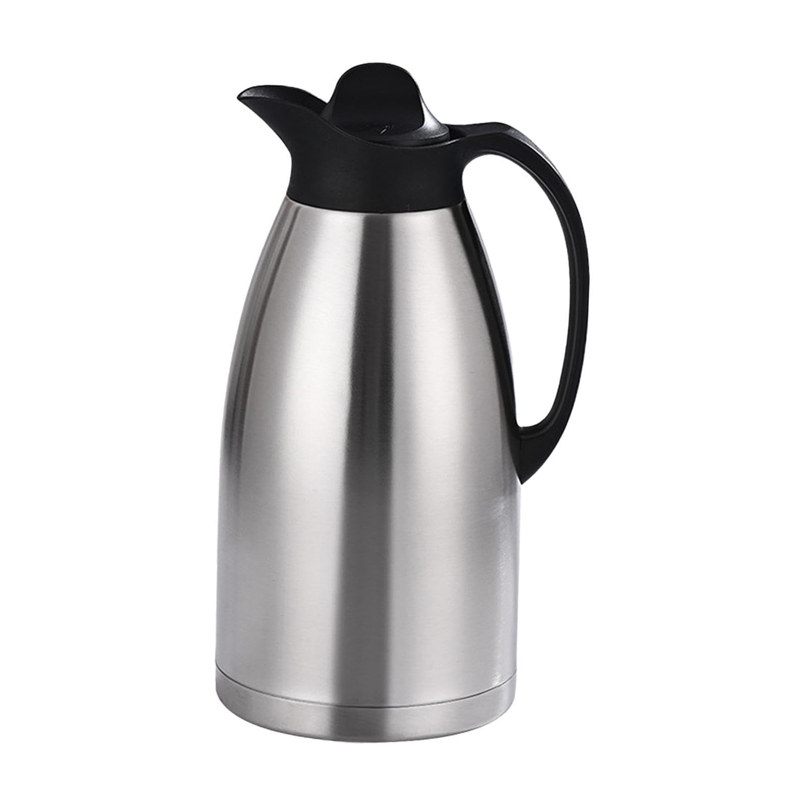 Caraffa Termica per caffè in Acciaio Inox con Coperchio per Bevande E Liquidi Caldi, 3l