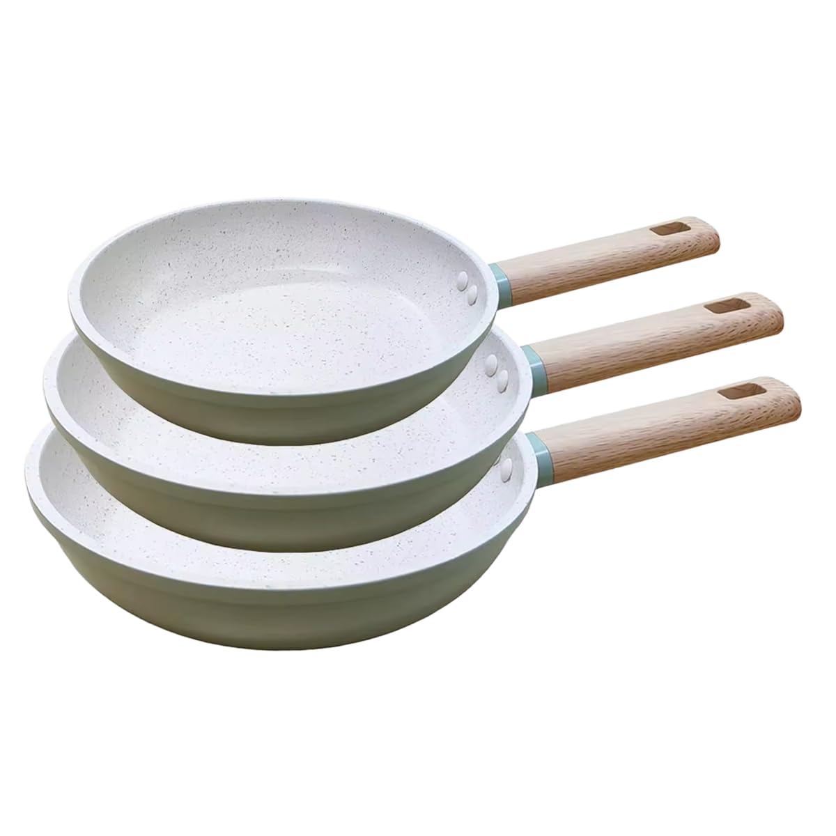 YIJIA | Sartén Antiadherente con Superficie de Piedra, Sartén con Revestimiento de Mármol,Libre de PFOA,Apta para Todo Tipo de Cocinas, Incluida Inducción y Puede Lavavajillas (Ø20/24/28cm)