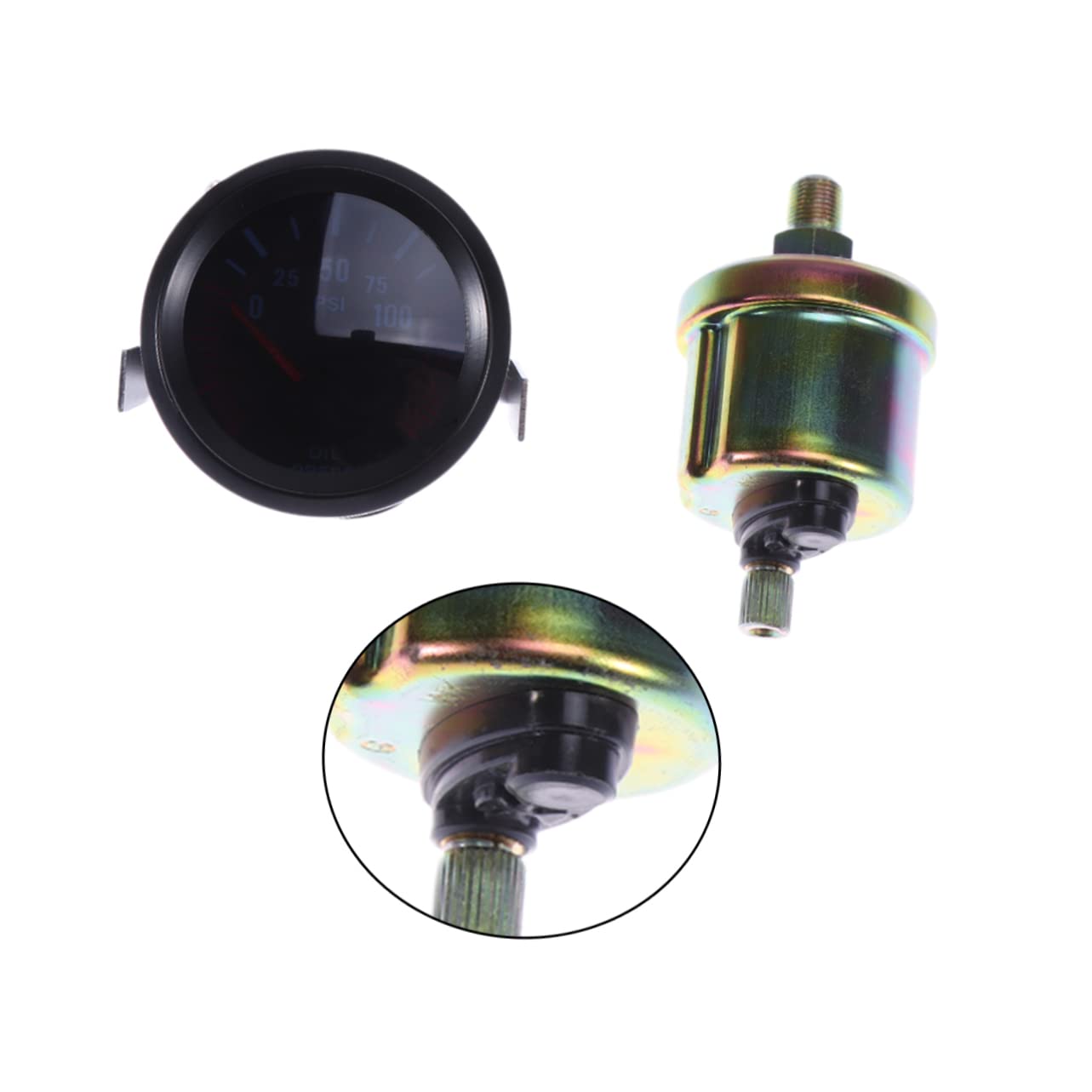 Cabilock 12v 52mm Oil Pressure Gauge for Car Modified High Sensitivity Digital Gauge