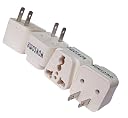 Wowsome 4 Pcs. US Converter Plug Adapter – Convert Indian Plug to USA, Canada, Japan, Mexico – Type A Travel Adapter – 10A, 250V – Universal Plug Conversion Adapter – Pack of 4 – White gallery image