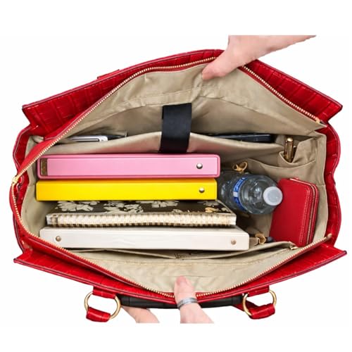Image of JKM & Company Rolling Laptop Bag for Women | Designer Wheeled Briefcase | Fits 13-17 inch Laptops | Office Travel Computer Case