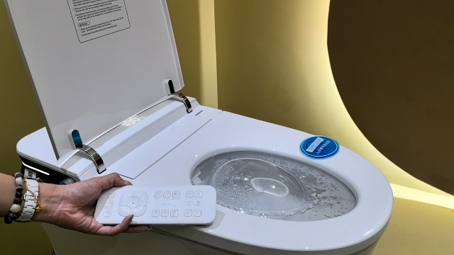 Inodoro inteligente Garvee con bidé integrado, descarga automática con tanque | Asiento calefactado, secador de aire, múltiples modos de limpieza, sensor de pie y control remoto miniatura 7
