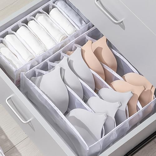VPB 2 Stück Schubladen organizer unterwäsche,Socken Bh aufbewahrung,Faltbare Schrank schublade organizerTeiler für unterwäsche