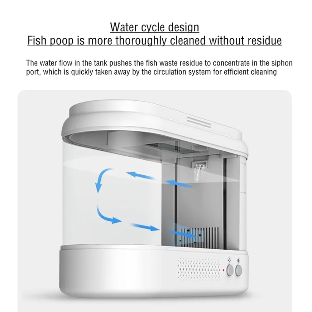 Acrilico Betta BASCHE di Betta, Mini Acquario Completamente Chiuso per Pesce Pesce Betta/Pesce Rosso/Pet Fish, Tavolo Desktop Top Kit di Serbatoio di Piccoli Pesci