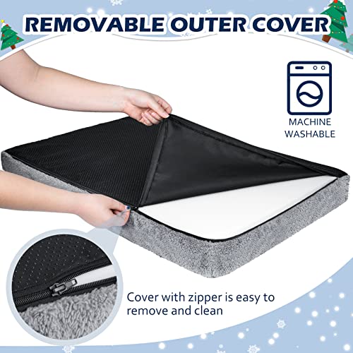 SHU UFANRO Large Dog Bed for Medium Large Dogs, Waterproof Orthopedic Memory Foam Dog Bed with Removable Washable Cover… - Image 6