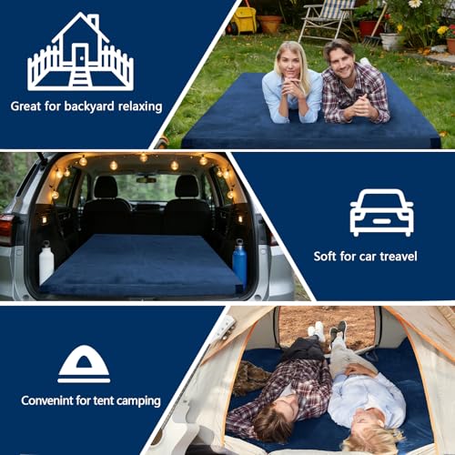 Image of CYMULA Memory Foam Camping Mattress Pad, Sleeping Mat, Portable Roll Up Mattress for Adults, Camping Bed Pads for Sleepover, Car Bed with Travel Bag