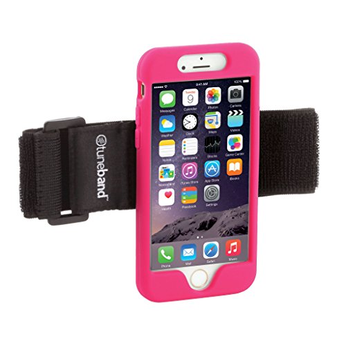 TuneBand for iPhone 6 and iPhone 6S, Premium Sports Armband with Two Straps and Two Screen Protectors, Pink