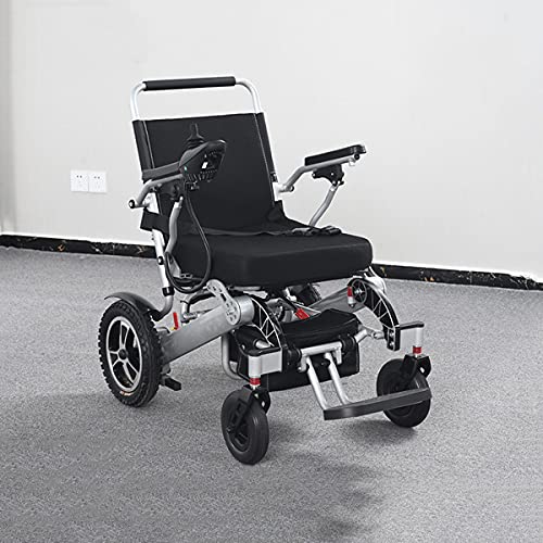FANGX Leichter elektrischer Rollstuhl Doppel-Lithium-Batterie, 17kg Aluminiumlegierung Elektrorollstuhl faltbar, automatische Bremse, sichere Tragfähigkeit 140kg(15~20km) Cover