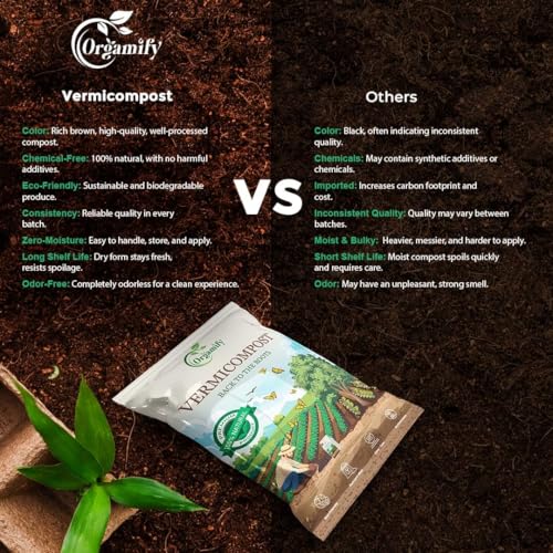 Image of Organic Vermicompost Manure - 2 Kg | 100% Natural Earthworm Compost for Plants | Soil Enricher, Root Booster & Growth Promoter for Indoor, Outdoor, Vegetable & Flower Plants