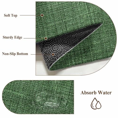 Tapete redondo lavable 4ft color verde oscuro para interior miniatura 7