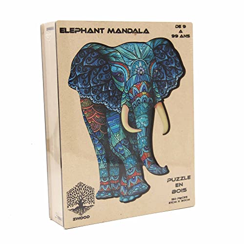 Puzzle de madera para adultos y niños, diseño de animales de forma única, rompecabezas de madera, puzle de animales decorativo, desarrollo intelectual, juguetes de aprendizaje educativo Montessori Cover