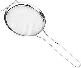 GAOJIAN Ecumoire Acier Inoxydable avec Crochet Oreilles Courbes passoire épicée Filtre Maille Riz Nouilles cuillère Outils de Cuisine Slotted Spoon 14 inches