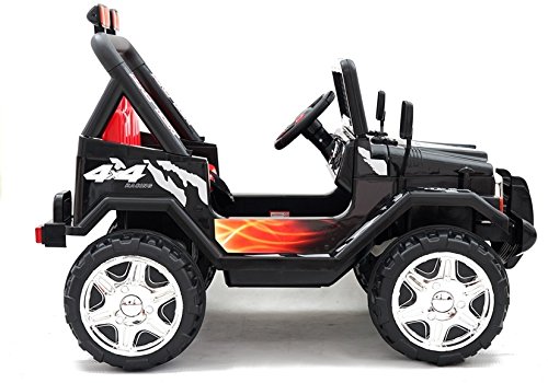 BSD Elektro Kinderauto Elektrisch Ride On Kinderfahrzeug Elektroauto Fernbedienung - Raptor 2x35W 2-Sitzer - Schwarz – Bild 3