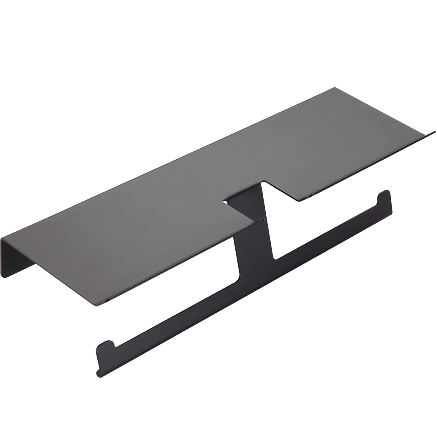 Buy BGL Adhesive Toilet Paper Holder with Shelf Matte Black, Stainless