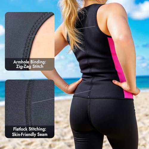 Chaqueta sin mangas de neopreno térmica 3mm para hombre y mujer, ideal para buceo, natación, surf, vela y sauna miniatura 4