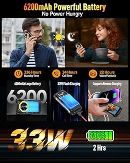 Ulefone Armor Mini 20 Pro 5G Rugged Smartphone 4.7 inch Small Screen, 256GB+2TB Expand, Android 15, 33W 6200mAh Wireless Charging, 64MP Night Vision, Flashlight Warning Light IP68 Waterproof UK Phone