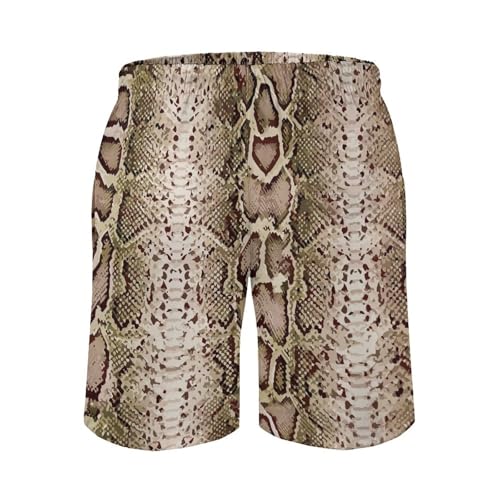 Snake Skin Python Pattern Men's Swim Trunks Quick Dry Bathing Suit Swimming Shorts Beach Swimwear3