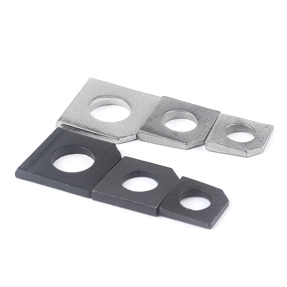 Abgeschrägte quadratische Unterlegscheiben, Quadratischer Humerus aus Edelstahl 304, ohne Unterlegscheibe, geschlitztes Stahlgeflecht, GB853(M12*5PCS Stainless Steel)