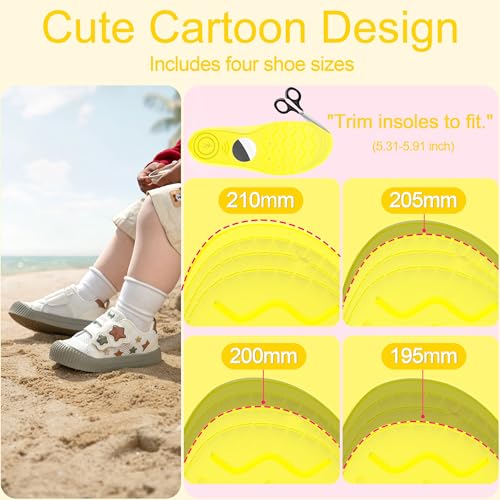 Image of RFUNGUANGO Airtag Shoe Insoles for Kids, Pink Rainbow (1‑2 Big Kid) | Airtag Hidden Insoles, Tracker Devise Case, Comfortable Insoles (7.66-8.26 IN Trimmable Insoles)