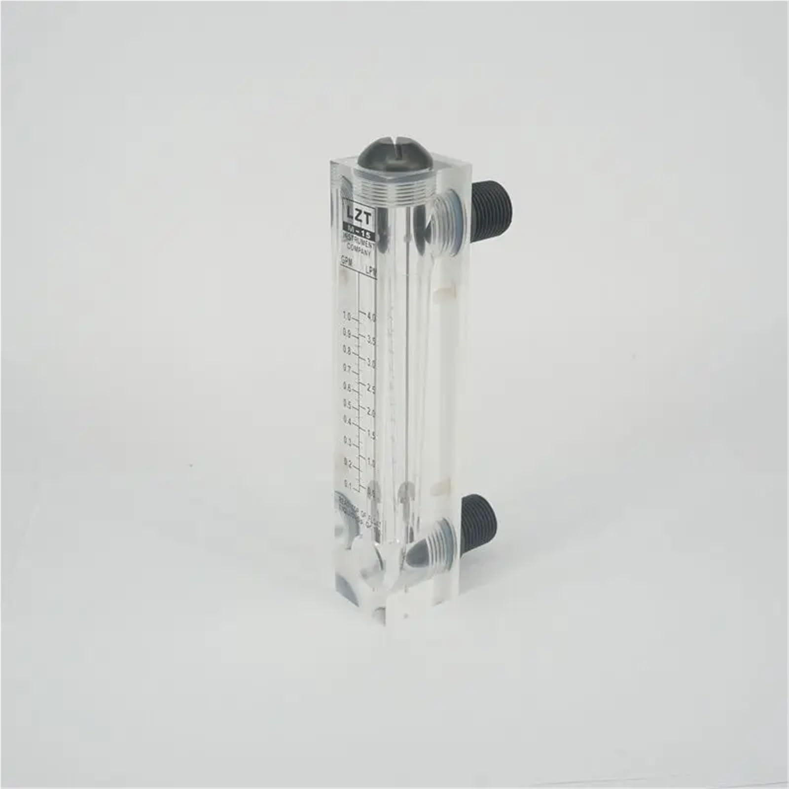 Rango LPM LPH PMMA medidor de flujo de líquido medidor de flujo de agua Panel rotámetro sin lve LZM-15 1/2 ''BSPT macho/1/4'' BSPT hembra(1-7LPM)