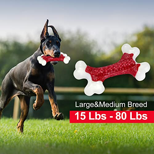 Kseroo Tough Dog Toys, Dog Toys for Aggressive Chewers Large Breed, Aggressive Chew Toys for Large Dogs, Dog Bone Chew Toy Nylon Durable Dog Toys for Large Dogs Dog Extreme Chew Toys Indestructible