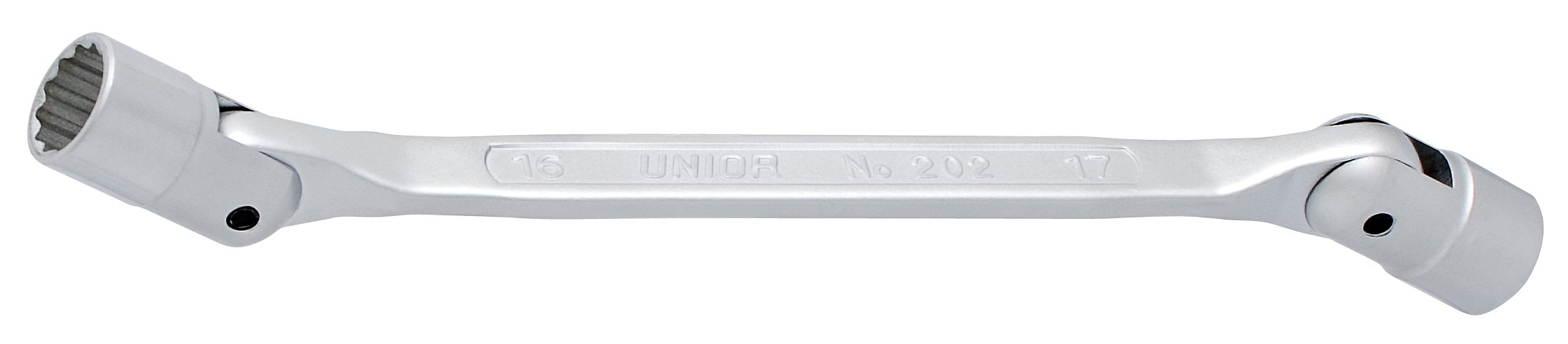 Unior 202/1 Double Joint Socket - Zwölfkant 13/17 Inch, Schwarz
