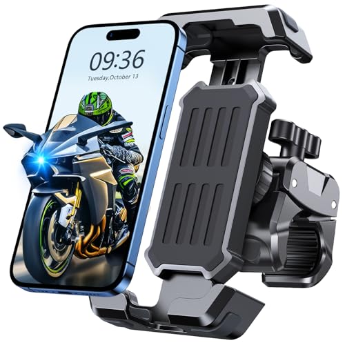 [Visualizzazione Ottimale in Sella] Dotato di una testa girevole a 360°, il porta cellulare scooter offre un'impareggiabile flessibilità nella regolazione dell'angolazione mentre si pedala. Si adatta facilmente al posizionamento orizzontale, verticale o personalizzato, garantendo una gestione agevole delle chiamate, una riproduzione musicale coinvolgente e una navigazione GPS senza interruzioni. Godetevi una pedalata rilassata e piacevole con l'angolazione di visione ottimale.