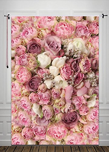 150 * 220cm Antecedentes de Fotografía de Día de San Valentín Fondos de Fotografía de Rosa para Estudio Recién Nacido D-8059