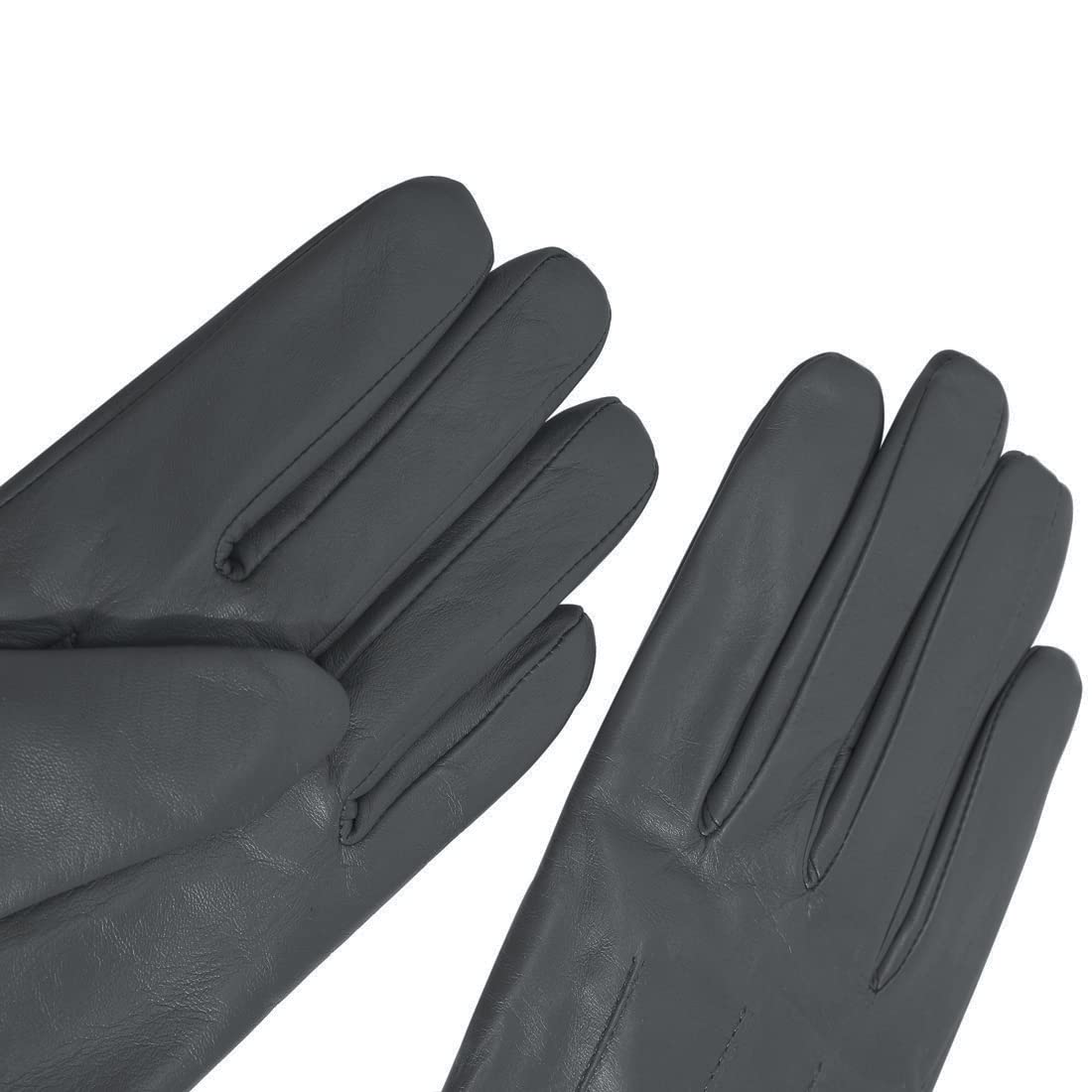 Harssidanzar Guanti invernali da donna in pelle Fodera in caldo cashmere Touch screen Finitura vintage GL017EU