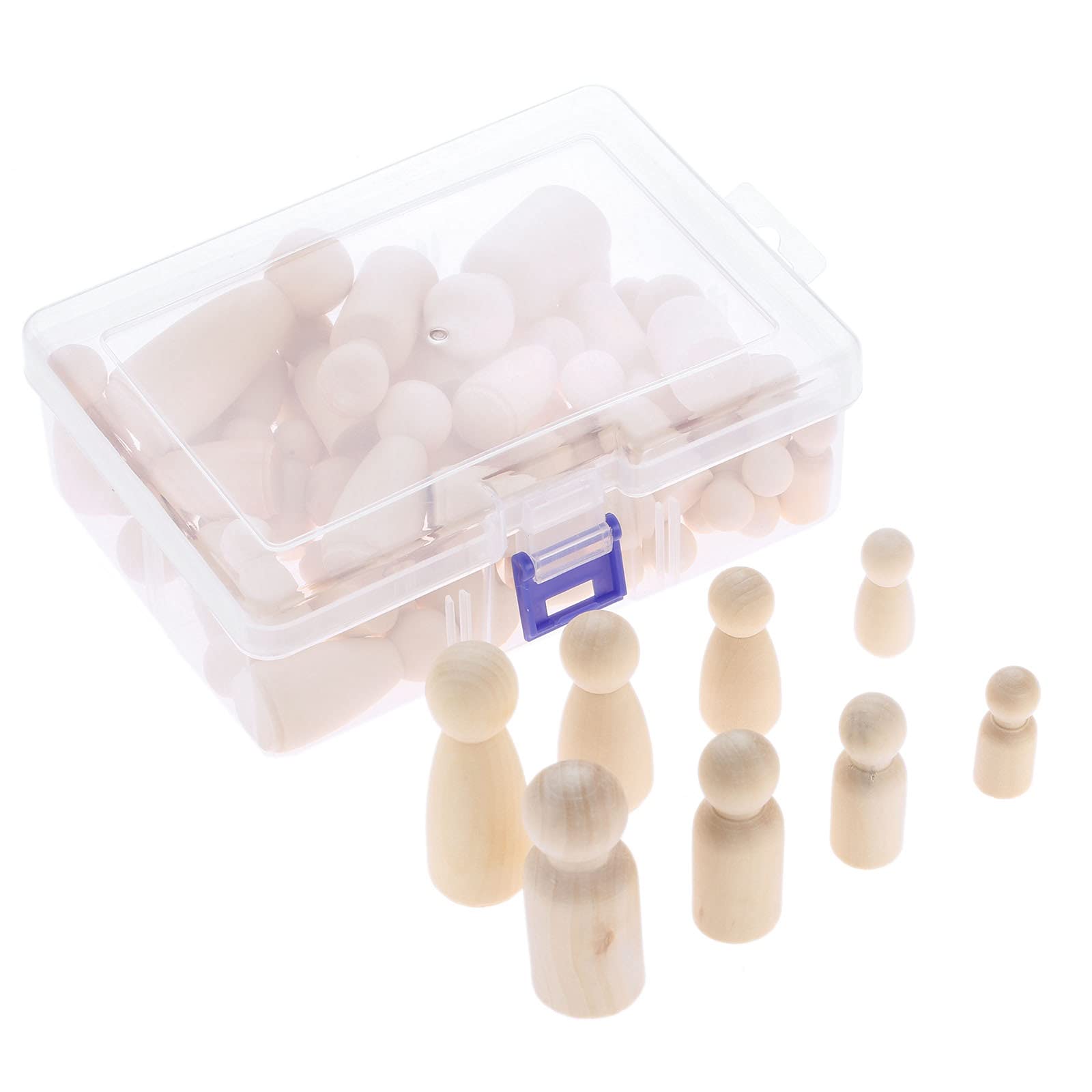 Figurines en bois sans échardes : 50 pièces sécurisées pour activités enfants