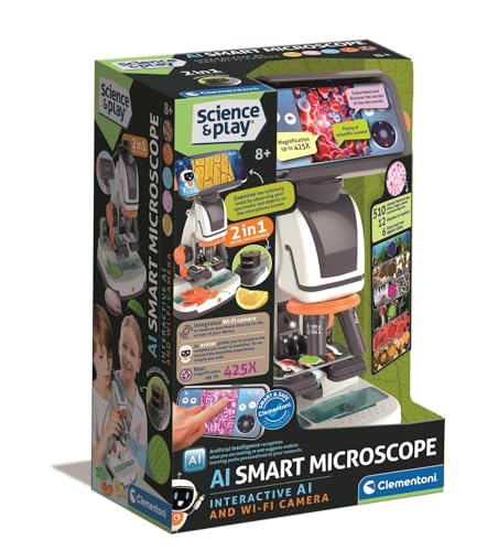 Microscope numérique avec WiFi Clementoni pour observer la nature en famille sur tablette
