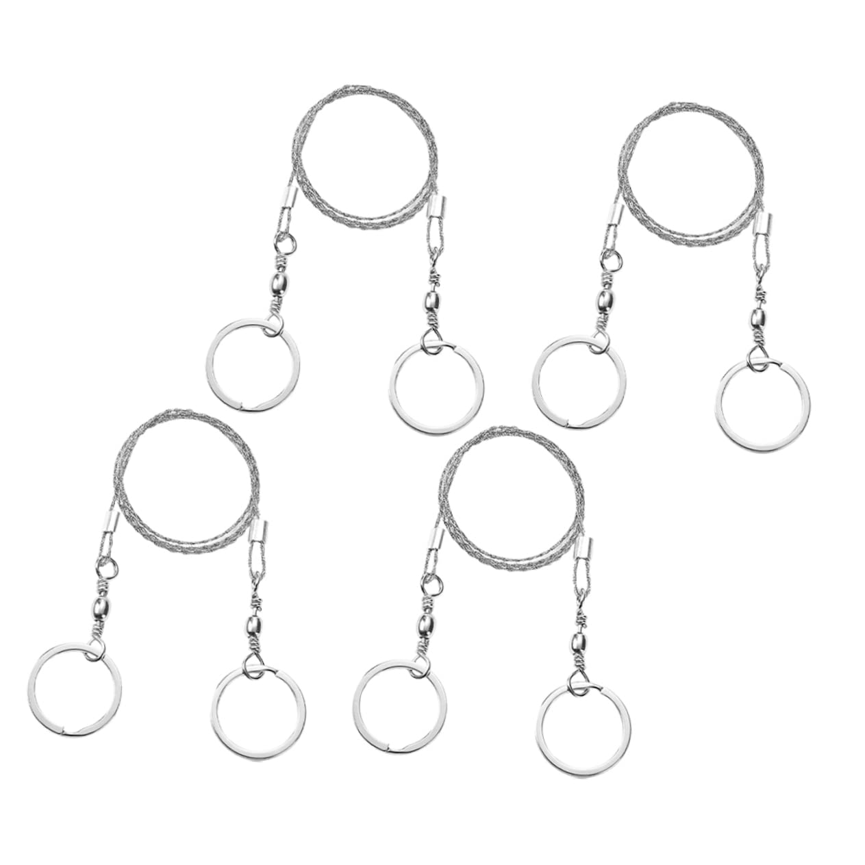 ifundom Outdoor Supplies 4pcs Metal Wire Saws Camping Saws Stainless Steel Blade for