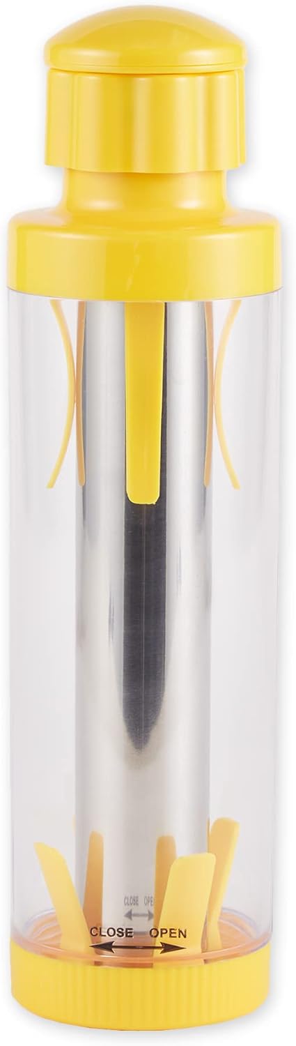 RSVP International Yellow Deluxe Corn Stripper, 10.5" | Quickly Remove Kernels from the Cob | No Splatters or Mess | Dishwasher Safe