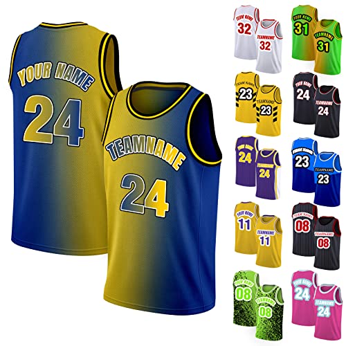 Custom Basketball Jersey Printed Personalized Team Jerseys Name Numbers Customized Sports Team Uniform for Men Women Youth