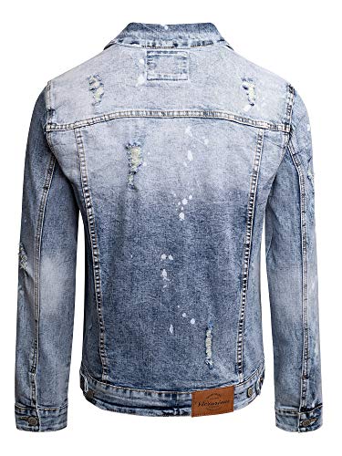 Image of VICTORIOUS Men's Distressed Denim Jacket