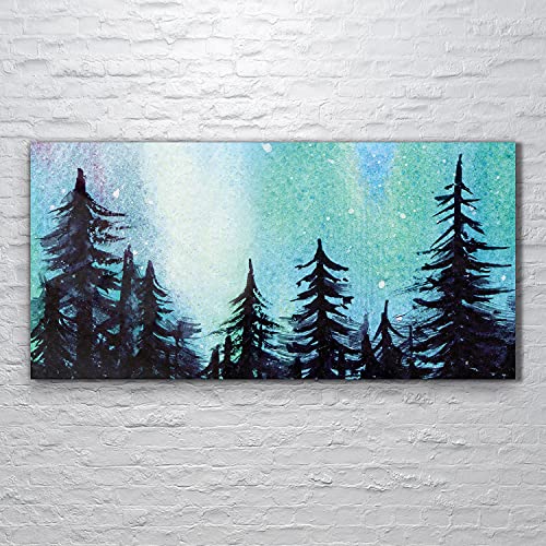 Photo murale acryl paysage de forêt pour décorer un grand salon moderne