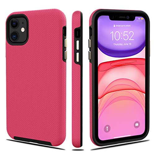 CellEver for iPhone 11 Case - Dual Guard Series, Military Grade Protection, Slim-Fit, Sturdy Shock Absorbent Phone Cover (Pink)