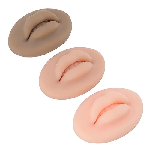 Miniatura 6 de 9 labios falsos de silicona 3D para práctica de maquillaje, labios de silicona suave, para practicar tatuajes, entrenamiento de pieles para