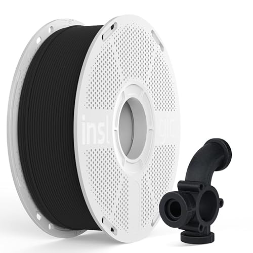 Inslogic PA6-GF25 Nylon Filament Reinforced with Glass Fiber 1.75mm, High-Temp 3D Printing Material with 210°C HDT, 1kg Spool Filament, Tough & Heat-Resistant, for Industrial FDM Printers (Black)