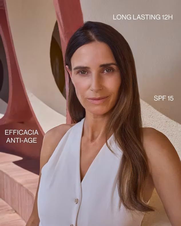 BioNike Defence Color - Fondotinta Lifting Anti-age SPF 15, 03 Sand, per Pelli Normali e Mature, Effetto Levigante Fino a 24 Ore, Attenua le Rughe e Protegge dallo Stress Cutaneo, 30 ml