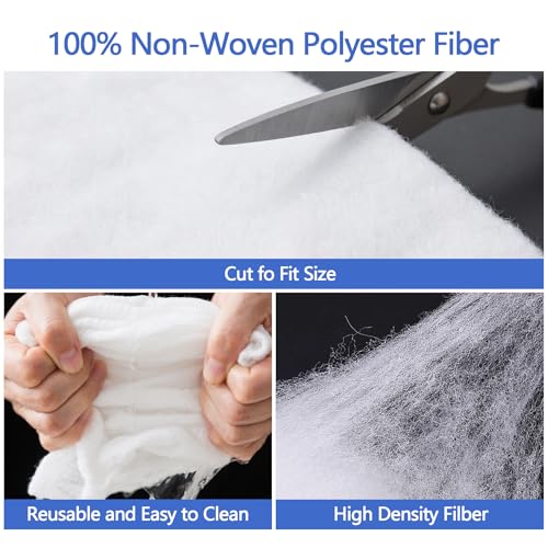 Image of Aquarium Filter Media Floss, 12 inch x 72 inch Cut to Fit Fish Tank Filters for Crystal Clear Water Roll Material Pond Pad Foam for Freshwater, Saltwater, Turtle Tanks, Reef & Koi Ponds